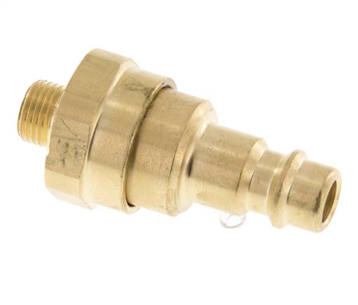 Messing DN 7.2 (Euro) Luftkupplungsstecker G 1/8 Zoll Außengewinde mit Rückschlagventil