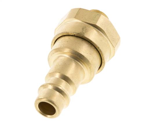 Messing DN 7.2 (Euro) Luftkupplungsstecker G 1/8 Zoll Außengewinde mit Rückschlagventil