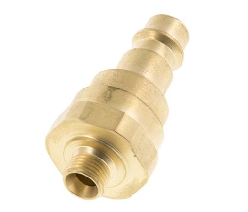 Messing DN 7.2 (Euro) Luftkupplungsstecker G 1/8 Zoll Außengewinde mit Rückschlagventil
