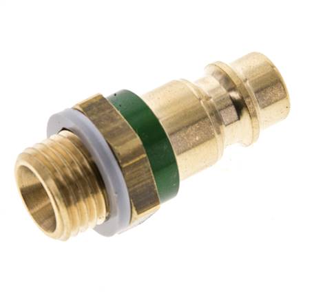 Messing DN 7.2 (Euro) Grün-kodierter Luftkupplungsstecker G 1/4 Zoll Außengewinde