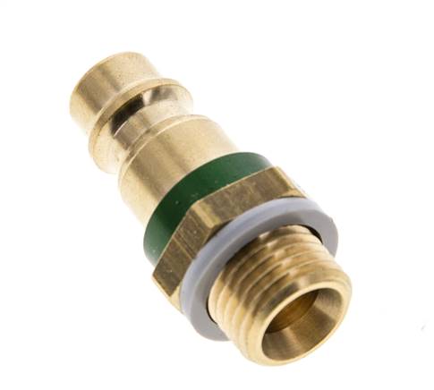 Messing DN 7.2 (Euro) Grün-kodierter Luftkupplungsstecker G 1/4 Zoll Außengewinde