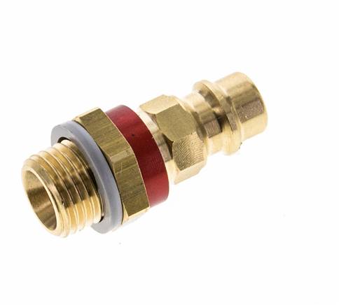 Messing DN 7.2 (Euro) rot-kodierter Luftkupplungsstecker G 1/4 Zoll männlich