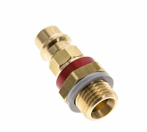 Messing DN 7.2 (Euro) rot-kodierter Luftkupplungsstecker G 1/4 Zoll männlich