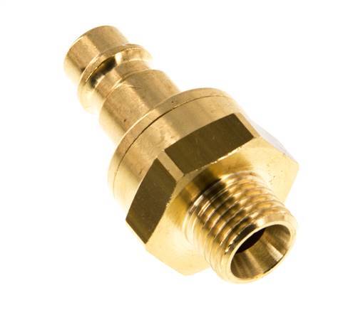 Messing DN 7.2 (Euro) Luftkupplungsstecker G 1/4 Zoll Außengewinde Doppelabsperrung