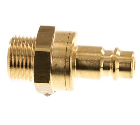 Messing DN 7.2 (Euro) Luftkupplungsstecker G 3/8 Zoll Außengewinde mit Doppelabsperrung