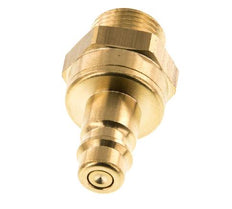Messing DN 7.2 (Euro) Luftkupplungsstecker G 3/8 Zoll Außengewinde mit Doppelabsperrung