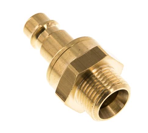 Messing DN 7.2 (Euro) Luftkupplungsstecker G 3/8 Zoll Außengewinde mit Doppelabsperrung