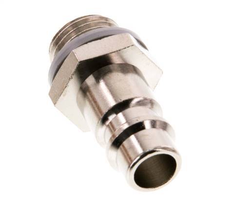 Nickel-plated Brass DN 7.2 (Euro) Air Coupling Plug G 1/4 inch Male [2 Pieces]