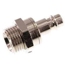 Messing vernickelt DN 7.2 (Euro) Luftkupplungsstecker G 1/2 Zoll Außengewinde Doppelabsperrung