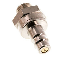 Messing vernickelt DN 7.2 (Euro) Luftkupplungsstecker G 1/4 Zoll Außengewinde Doppelabsperrung