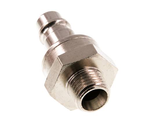 Messing vernickelt DN 7.2 (Euro) Luftkupplungsstecker G 1/4 Zoll Außengewinde Doppelabsperrung