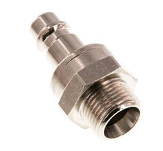 Messing vernickelt DN 7.2 (Euro) Luftkupplungsstecker G 3/8 Zoll Außengewinde mit Doppelabsperrung