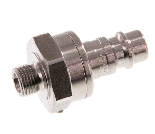 Edelstahl DN 7,2 (Euro) Luftkupplungsstopfen G 1/8 Zoll Außengewinde Doppelabsperrung