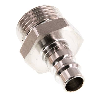 Edelstahl 316L DN 7,2 (Euro) Luftkupplungsstecker G 1/2 Zoll Außengewinde
