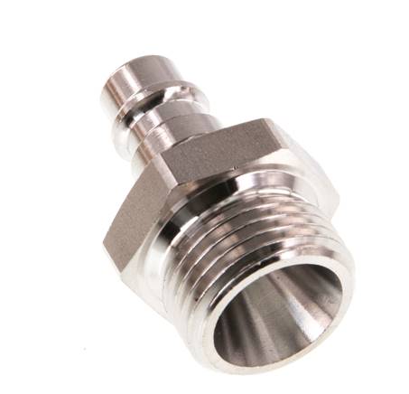 Edelstahl 316L DN 7,2 (Euro) Luftkupplungsstecker G 1/2 Zoll Außengewinde