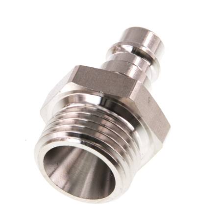 Edelstahl 316L DN 7,2 (Euro) Luftkupplungsstecker G 1/2 Zoll Außengewinde