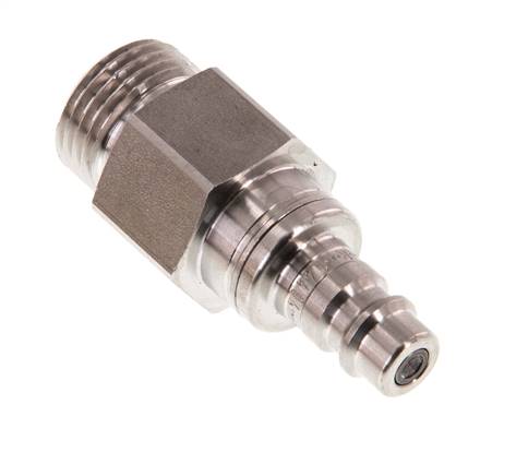 Edelstahl 316L DN 7.2 (Euro) Luftkupplungsstopfen G 1/2 Zoll Außengewinde Doppelabsperrung