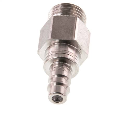 Edelstahl 316L DN 7.2 (Euro) Luftkupplungsstopfen G 1/2 Zoll Außengewinde Doppelabsperrung