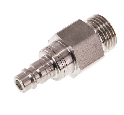 Edelstahl 316L DN 7.2 (Euro) Luftkupplungsstopfen G 1/2 Zoll Außengewinde Doppelabsperrung