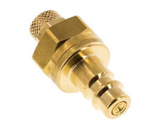Messing DN 7,2 (Euro) Luftkupplungsstopfen 4x6 mm Überwurfmutter Doppelabsperrung