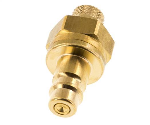 Messing DN 7,2 (Euro) Luftkupplungsstopfen 4x6 mm Überwurfmutter Doppelabsperrung