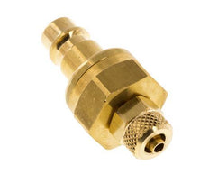 Messing DN 7,2 (Euro) Luftkupplungsstopfen 4x6 mm Überwurfmutter Doppelabsperrung