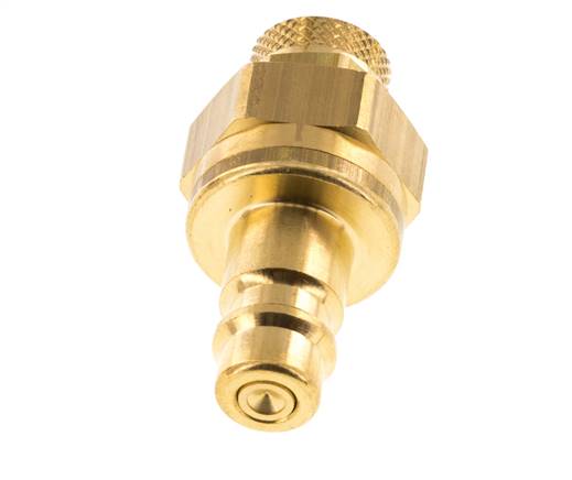 Messing DN 7,2 (Euro) Luftkupplungsstopfen 6x8 mm Überwurfmutter Doppelabsperrung