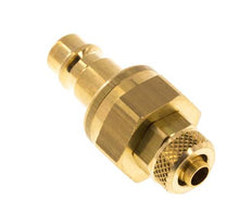 Messing DN 7,2 (Euro) Luftkupplungsstopfen 6x8 mm Überwurfmutter Doppelabsperrung