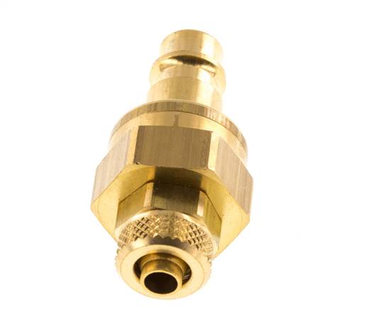 Messing DN 7,2 (Euro) Luftkupplungsstopfen 6x8 mm Überwurfmutter Doppelabsperrung