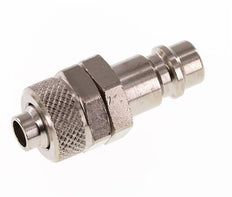 Nickel-plated Brass DN 7.2 (Euro) Air Coupling Plug 8x10 mm Union Nut [2 Pieces]