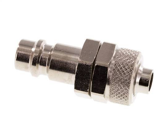 Nickel-plated Brass DN 7.2 (Euro) Air Coupling Plug 8x10 mm Union Nut [2 Pieces]