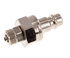 Messing vernickelt DN 7,2 (Euro) Luftkupplungsstopfen 4x6 mm Überwurfmutter Doppelabsperrung