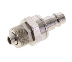Messing vernickelt DN 7,2 (Euro) Luftkupplungsstopfen 8x10 mm Überwurfmutter Doppelabsperrung