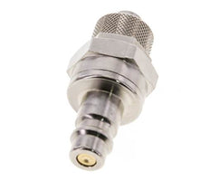 Messing vernickelt DN 7,2 (Euro) Luftkupplungsstopfen 8x10 mm Überwurfmutter Doppelabsperrung