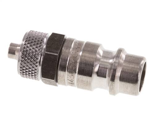 Edelstahl DN 7,2 (Euro) Luftkupplungsstecker 4x6 mm Überwurfmutter