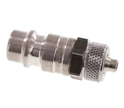 Edelstahl DN 7,2 (Euro) Luftkupplungsstecker 4x6 mm Überwurfmutter