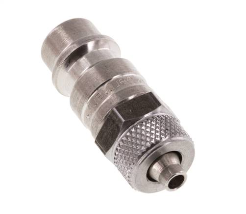 Edelstahl DN 7,2 (Euro) Luftkupplungsstecker 4x6 mm Überwurfmutter
