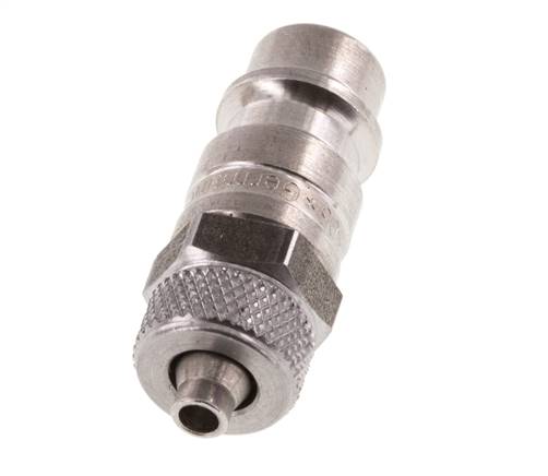 Edelstahl DN 7,2 (Euro) Luftkupplungsstecker 4x6 mm Überwurfmutter