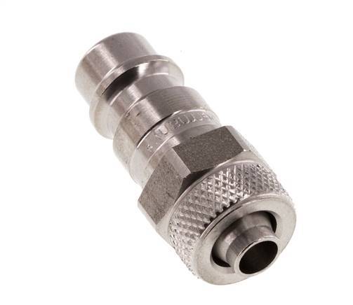 Edelstahl DN 7,2 (Euro) Luftkupplungsstecker 6x8 mm Überwurfmutter