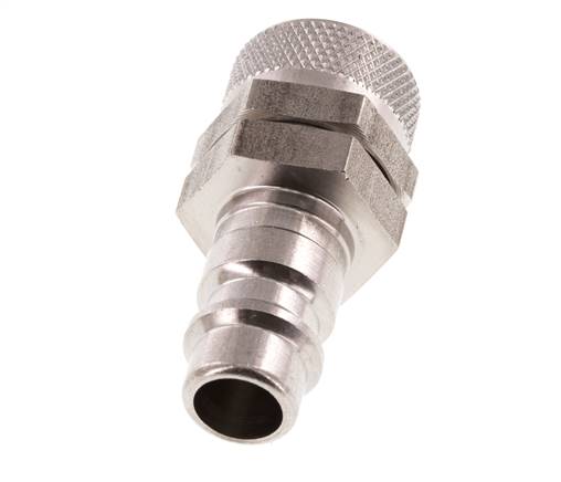 Edelstahl DN 7,2 (Euro) Luftkupplungsstecker 8x10 mm Überwurfmutter