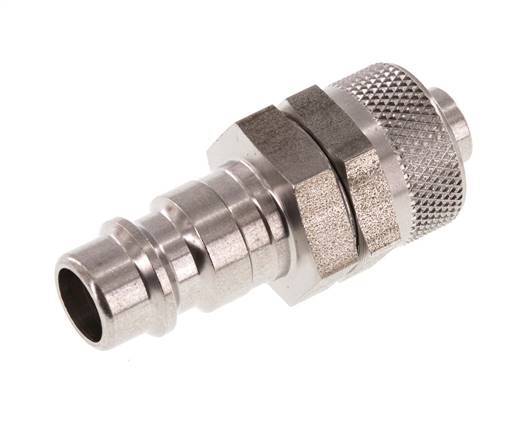 Edelstahl DN 7,2 (Euro) Luftkupplungsstecker 8x10 mm Überwurfmutter