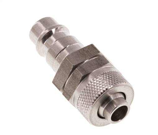 Edelstahl DN 7,2 (Euro) Luftkupplungsstecker 8x10 mm Überwurfmutter