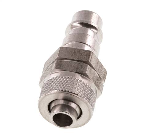 Edelstahl DN 7,2 (Euro) Luftkupplungsstecker 8x10 mm Überwurfmutter
