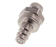 Stainless steel DN 7.2 (Euro) Air Coupling Plug 6x8 mm Union Nut Double Shut-Off