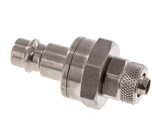 Edelstahl DN 7,2 (Euro) Luftkupplungsstopfen 6x8 mm Überwurfmutter Doppelabsperrung