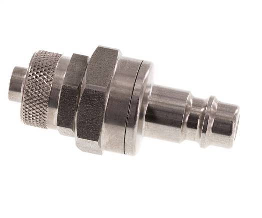 Edelstahl DN 7,2 (Euro) Luftkupplungsstopfen 8x10 mm Überwurfmutter Doppelabsperrung