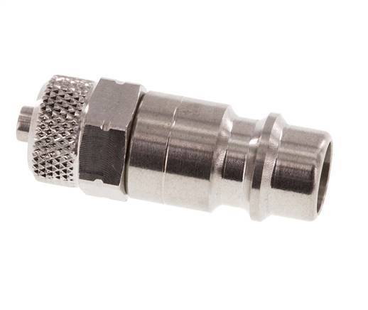 Edelstahl 316L DN 7,2 (Euro) Luftkupplungsstecker 4x6 mm Überwurfmutter
