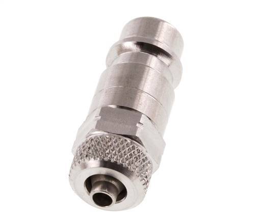 Edelstahl 316L DN 7,2 (Euro) Luftkupplungsstecker 4x6 mm Überwurfmutter