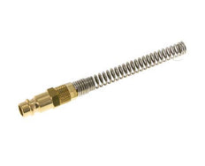 Messing DN 7,2 (Euro) Luftkupplungsstecker 4x6 mm Überwurfmutter Biegeschutz