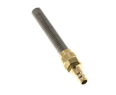 Brass DN 7.2 (Euro) Air Coupling Plug 8x10 mm Union Nut Bend-Protect